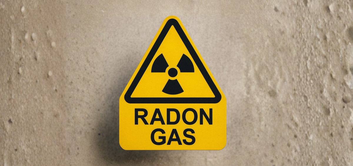Señal gas radón