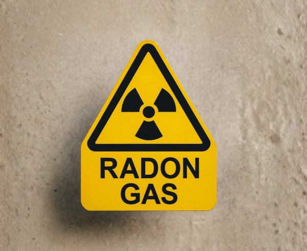Señal gas radón